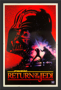 An original Killian one sheet movie poster with artwork by Drew Struzan for the Star Wars film Return of the Jedi