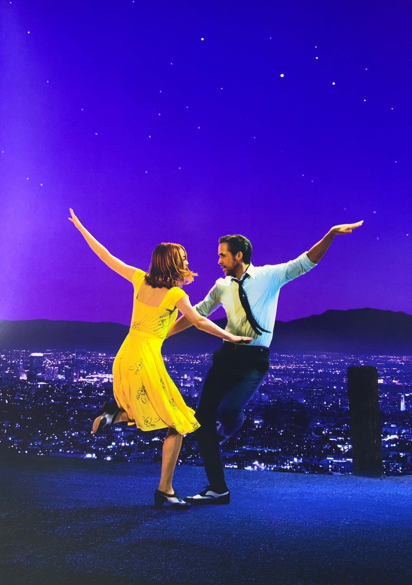 An original movie poster for the film La La Land