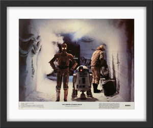 An original framed 11x14 lobby card / movie poster for the Star Wars film The Empire Strikes Back