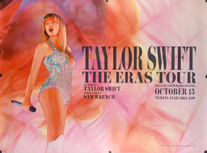 An original movie poster for the film Taylor Swift The Eras Tour