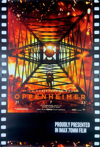 An original IMAX one sheet movie poster for the film Oppenheimer