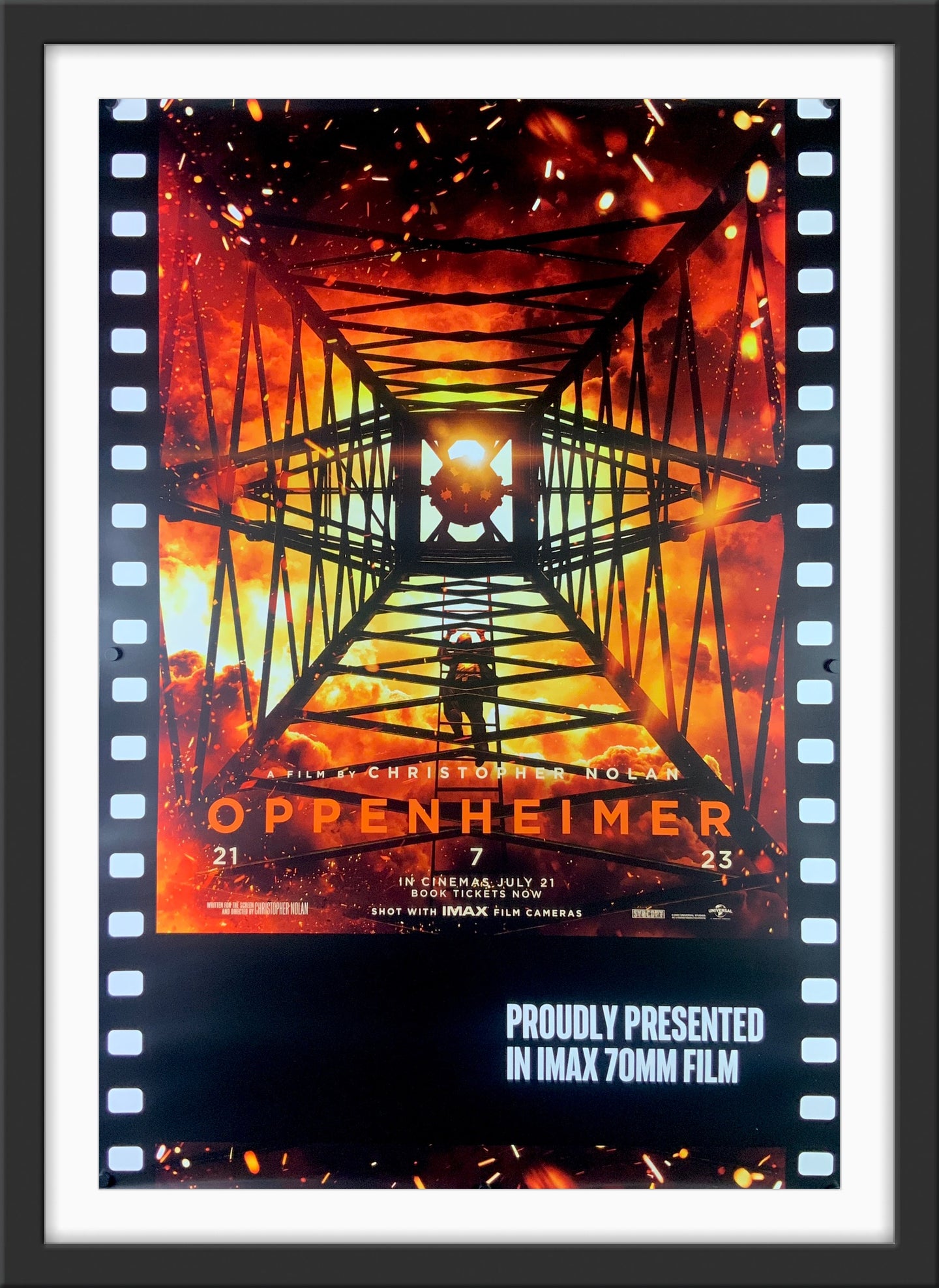 An original IMAX one sheet movie poster for the film Oppenheimer