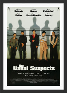 An original movie poster for the film The Usual Suspects
