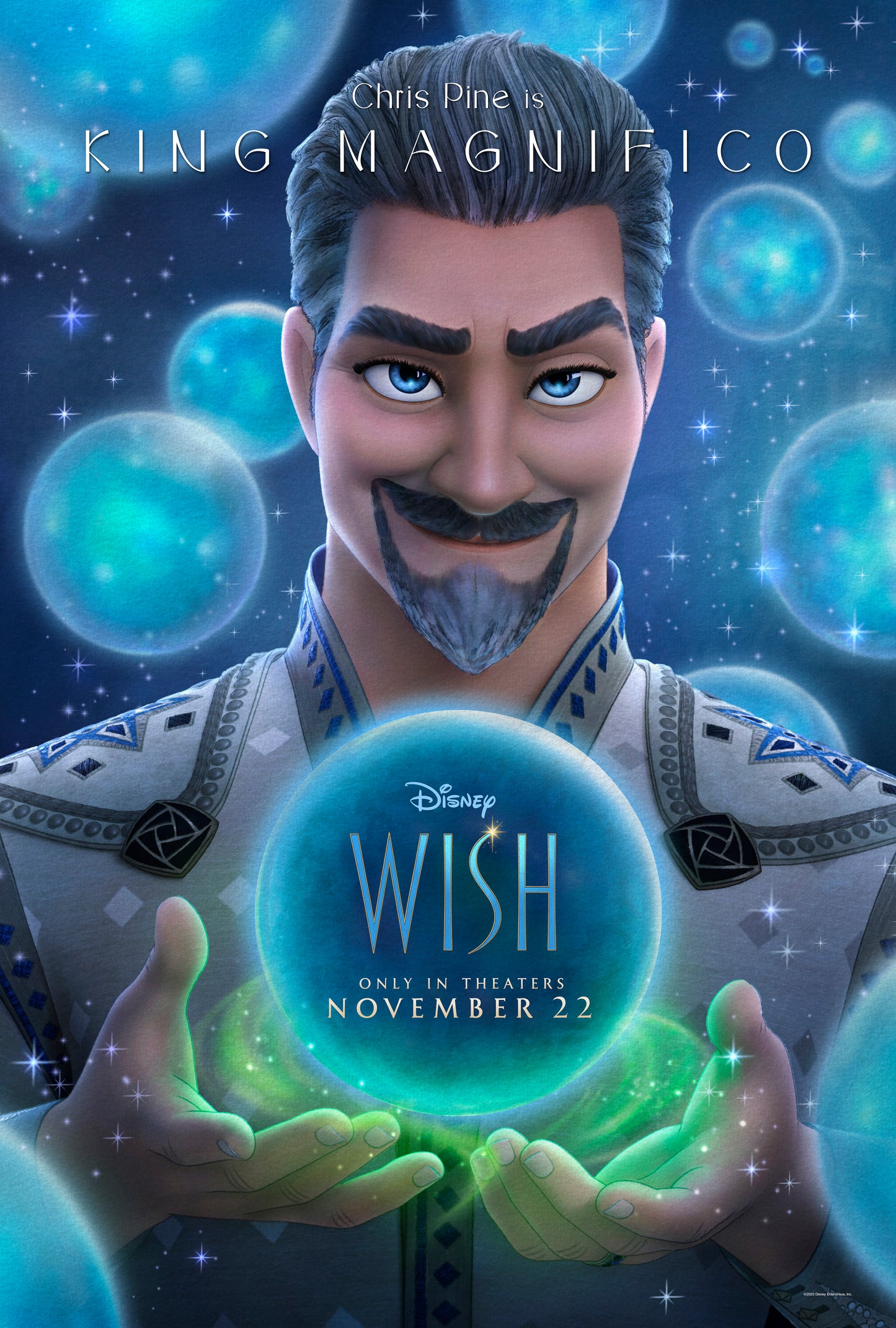 An original movie poster for the Disney film Wish