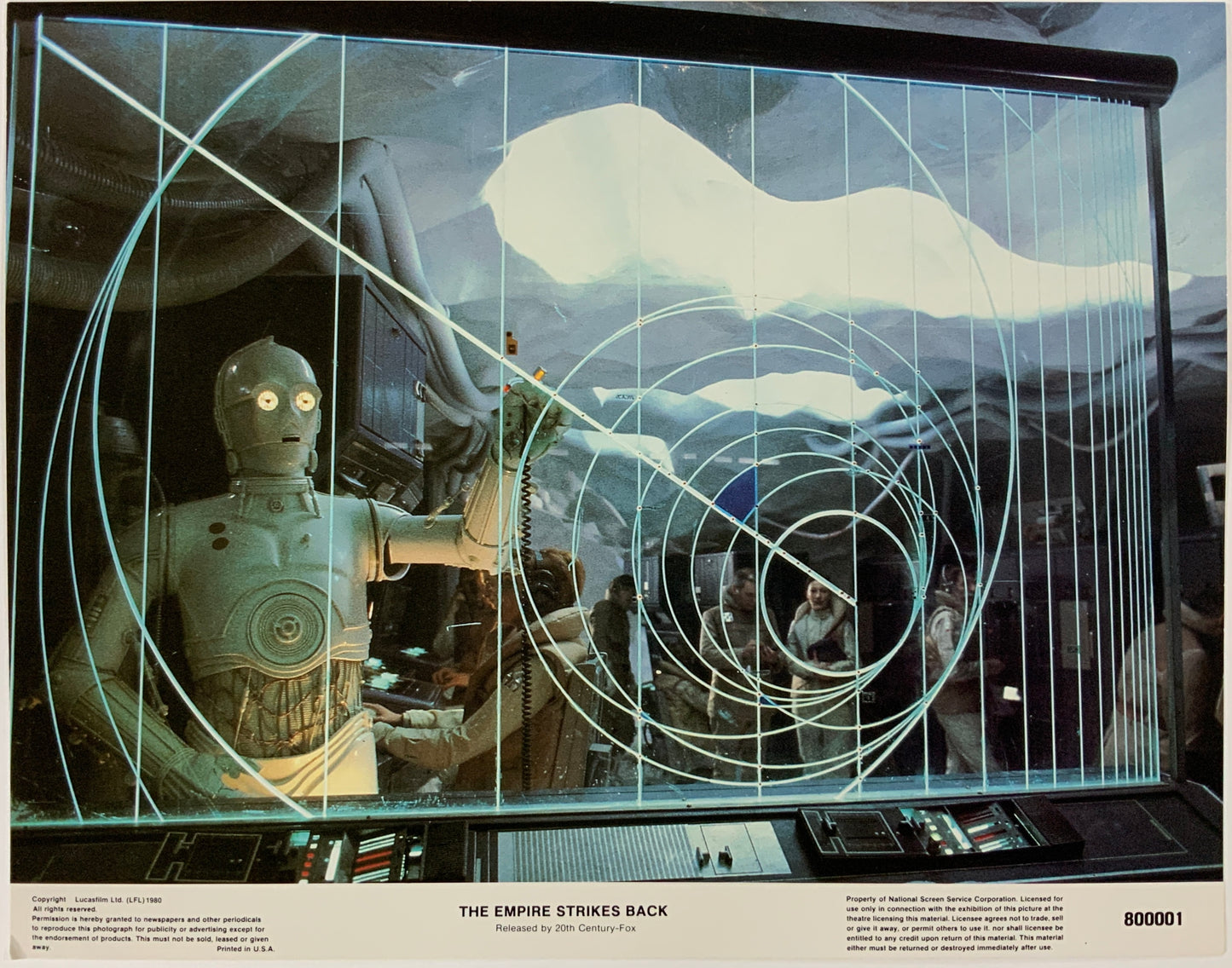 An original 11x14 lobby card for the Star Wars film The Empire Strikes Back