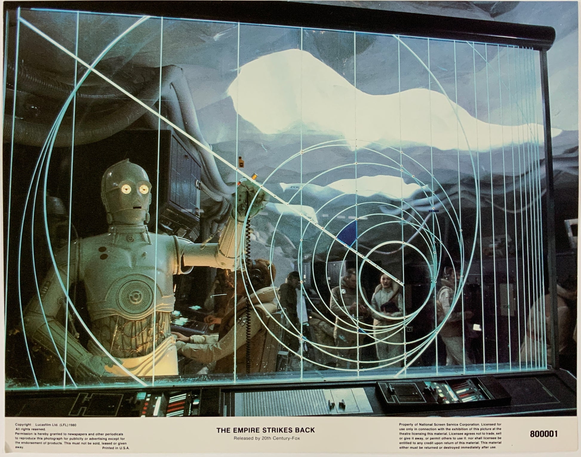 An original 11x14 lobby card for the Star Wars film The Empire Strikes Back