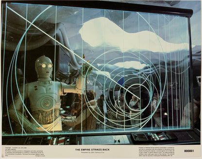 An original 11x14 lobby card for the Star Wars film The Empire Strikes Back