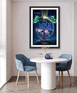 An original movie poster for the Disney film Wish
