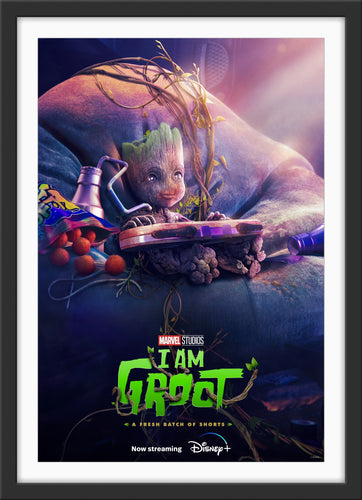 An original movie poster for the Disney+ TV show I am Groot series 2