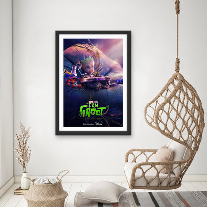 An original movie poster for the Disney+ TV show I am Groot series 2