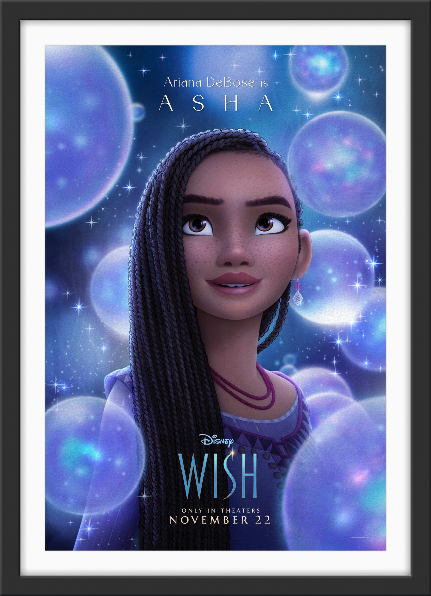 An original movie poster for the Disney film Wish