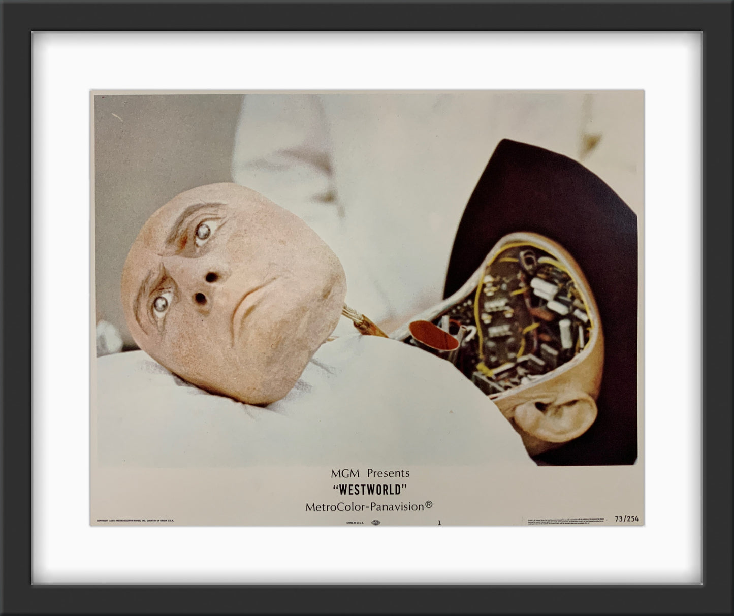 An original 11x14 lobby card from the 1973 film Westworld