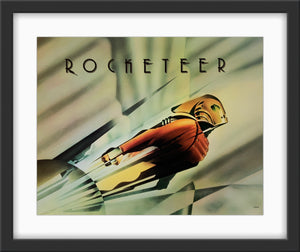 An original 11x14 lobby card for the Disney film The Rocketeer