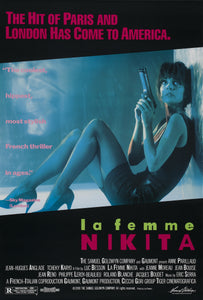 An original movie poster for the LucBesson film Nikita