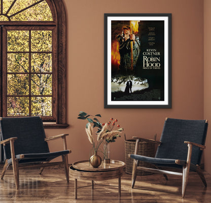 An original movie poster for the film Robin Hood Prince of Thieves