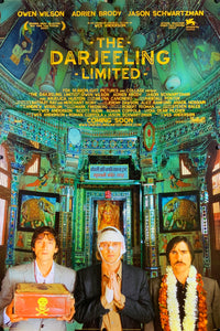 An original movie poster for the Wes Anderson film The Darjeeling Limited