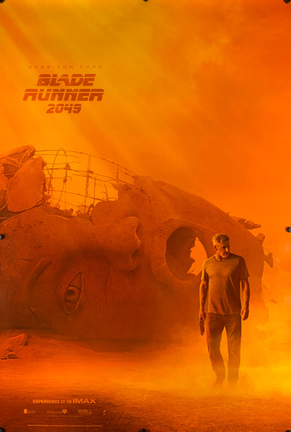 An original movie poster for the film Blade Runner 2049