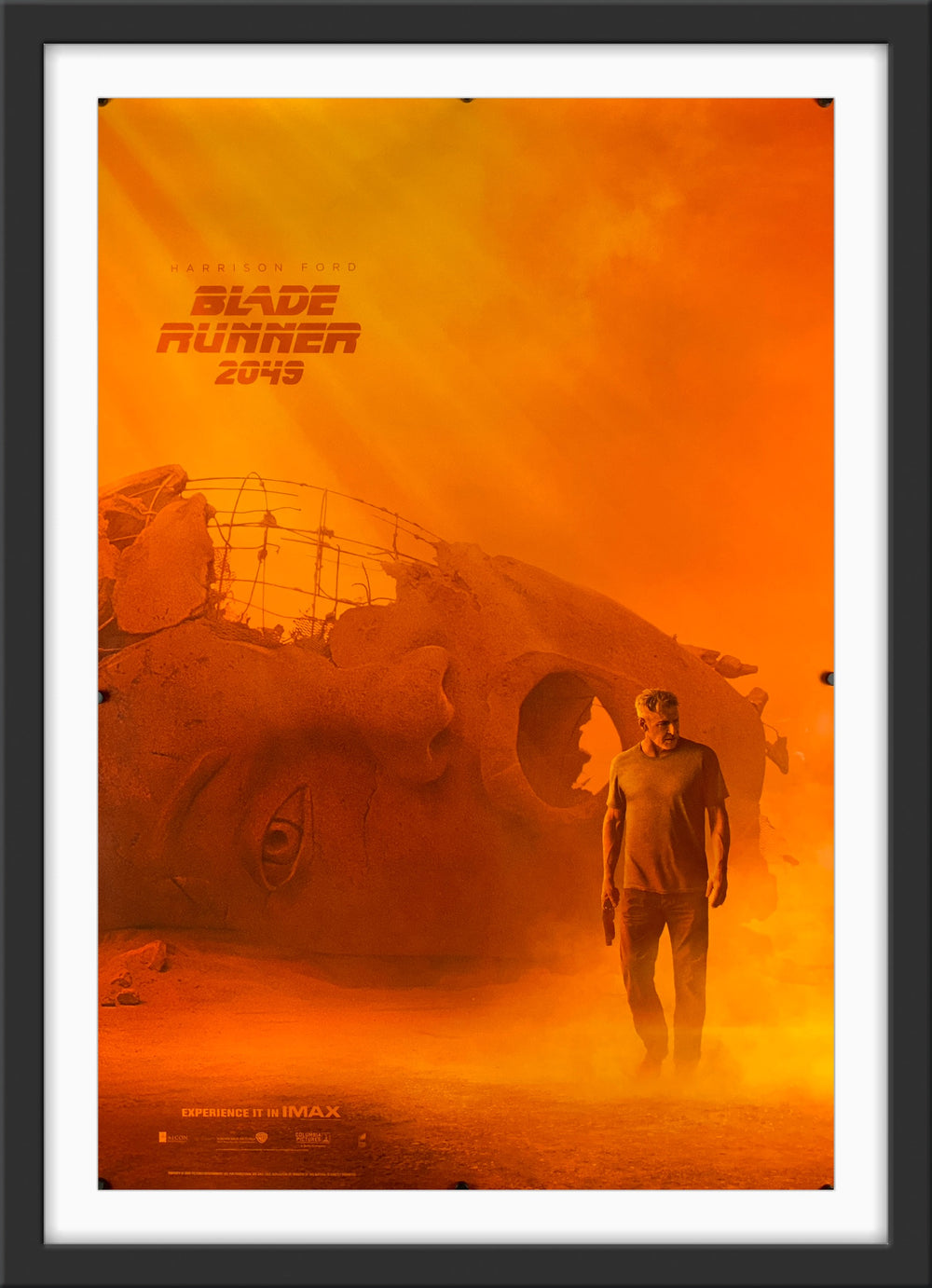 An original movie poster for the film Blade Runner 2049
