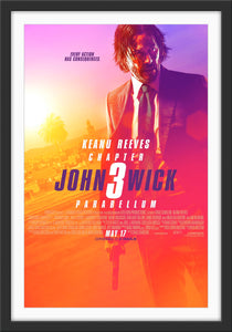 An original movie poster for the film John Wick 3 Parabellum