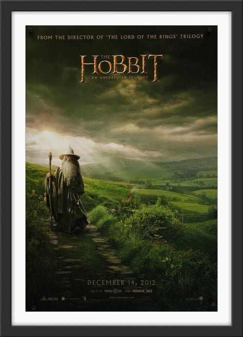 An original movie poster for the film The Hobbit An Unexpected Journey