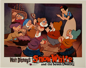 An original 11x14 lobby card for the Disney film Snow White and the Seven Dwarfs