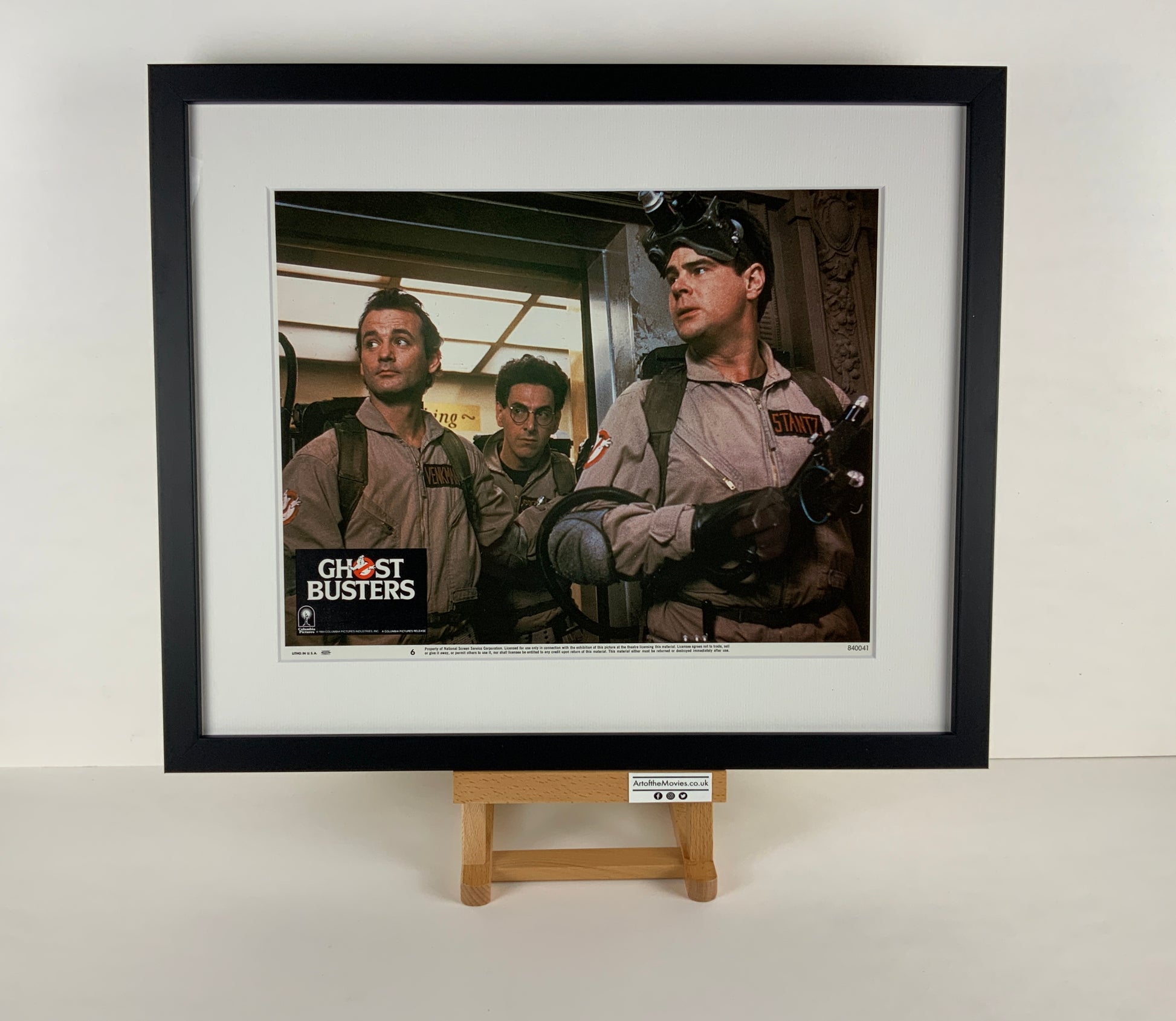 An original 11x14 lobby card for the film Ghostbusters