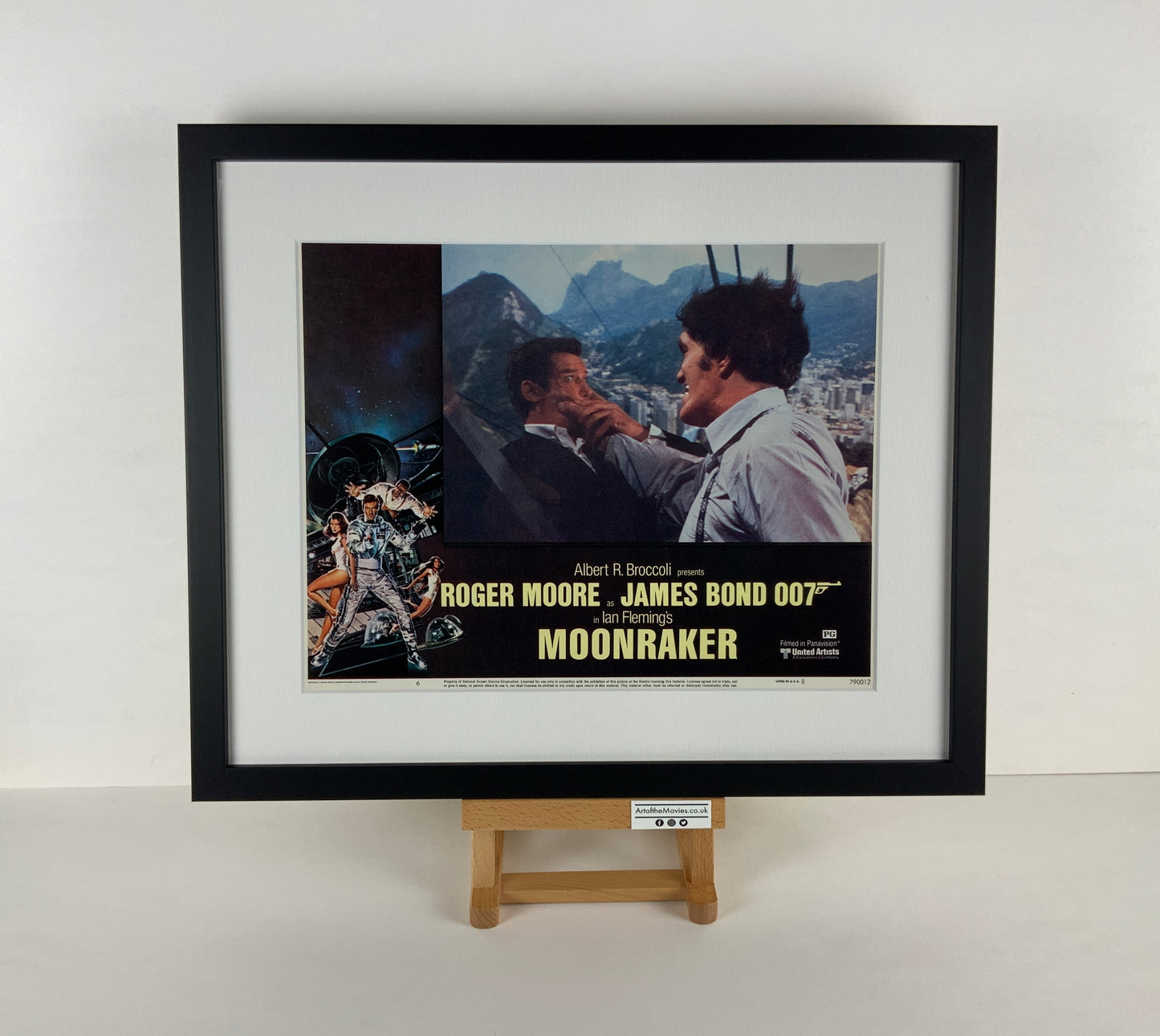 An original lobby card for the James Bond film Moonraker
