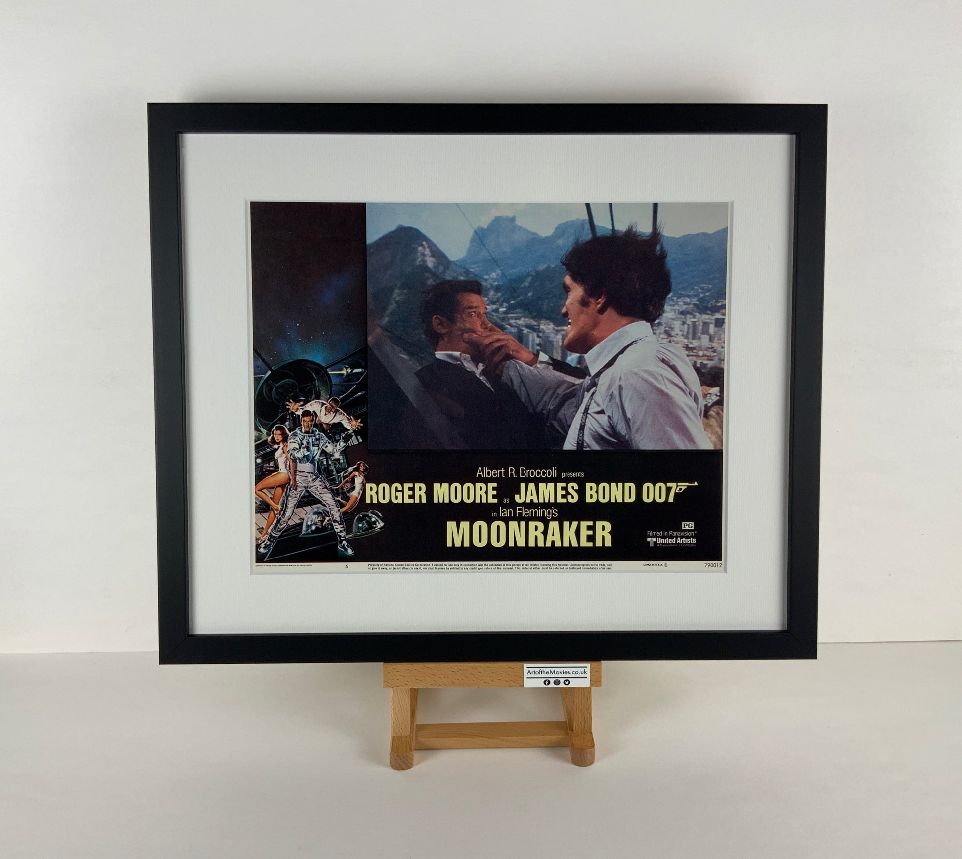 An original lobby card for the James Bond film Moonraker