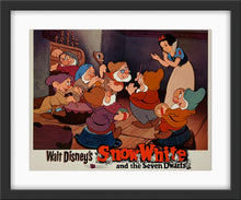 Load image into Gallery viewer, An original 11x14 lobby card for the Disney film Snow White and the Seven Dwarfs