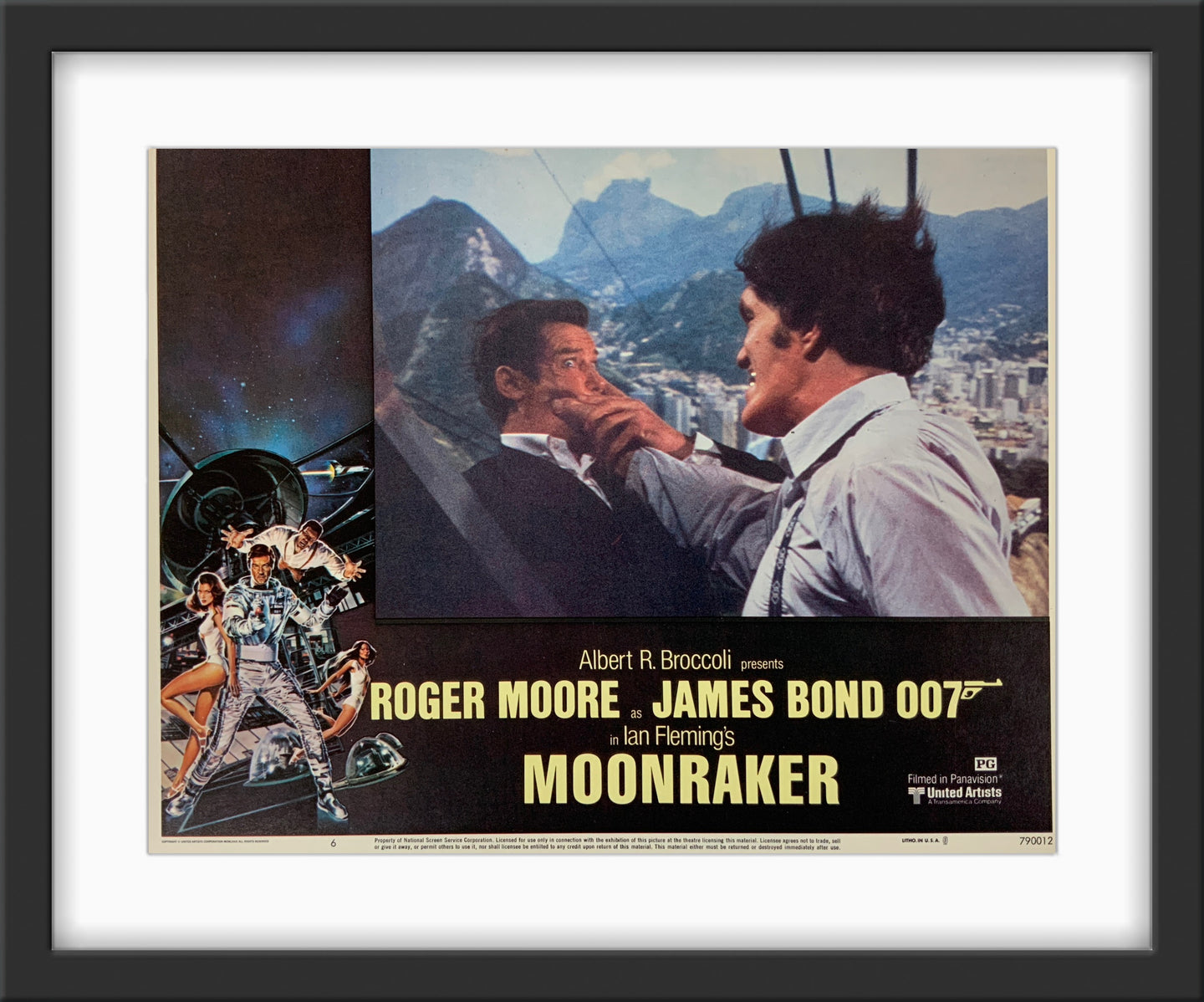 An original lobby card for the James Bond film Moonraker