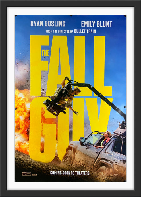 An original movie poster for the film The Fall Guy