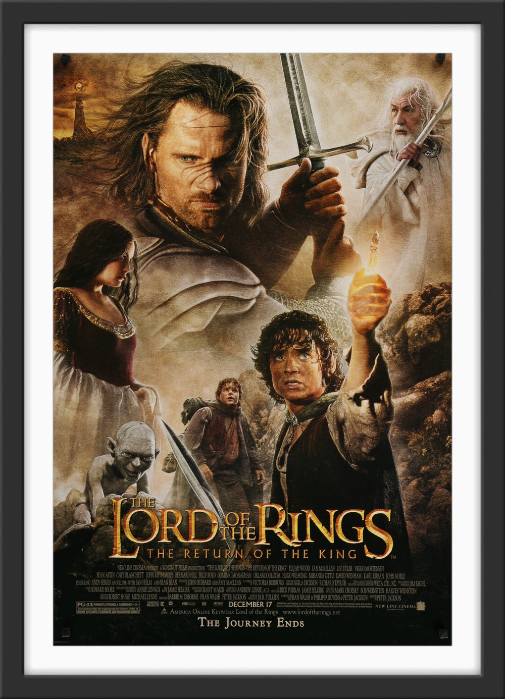 An original movie poster for the film The Lord of the Rings The Return of the King