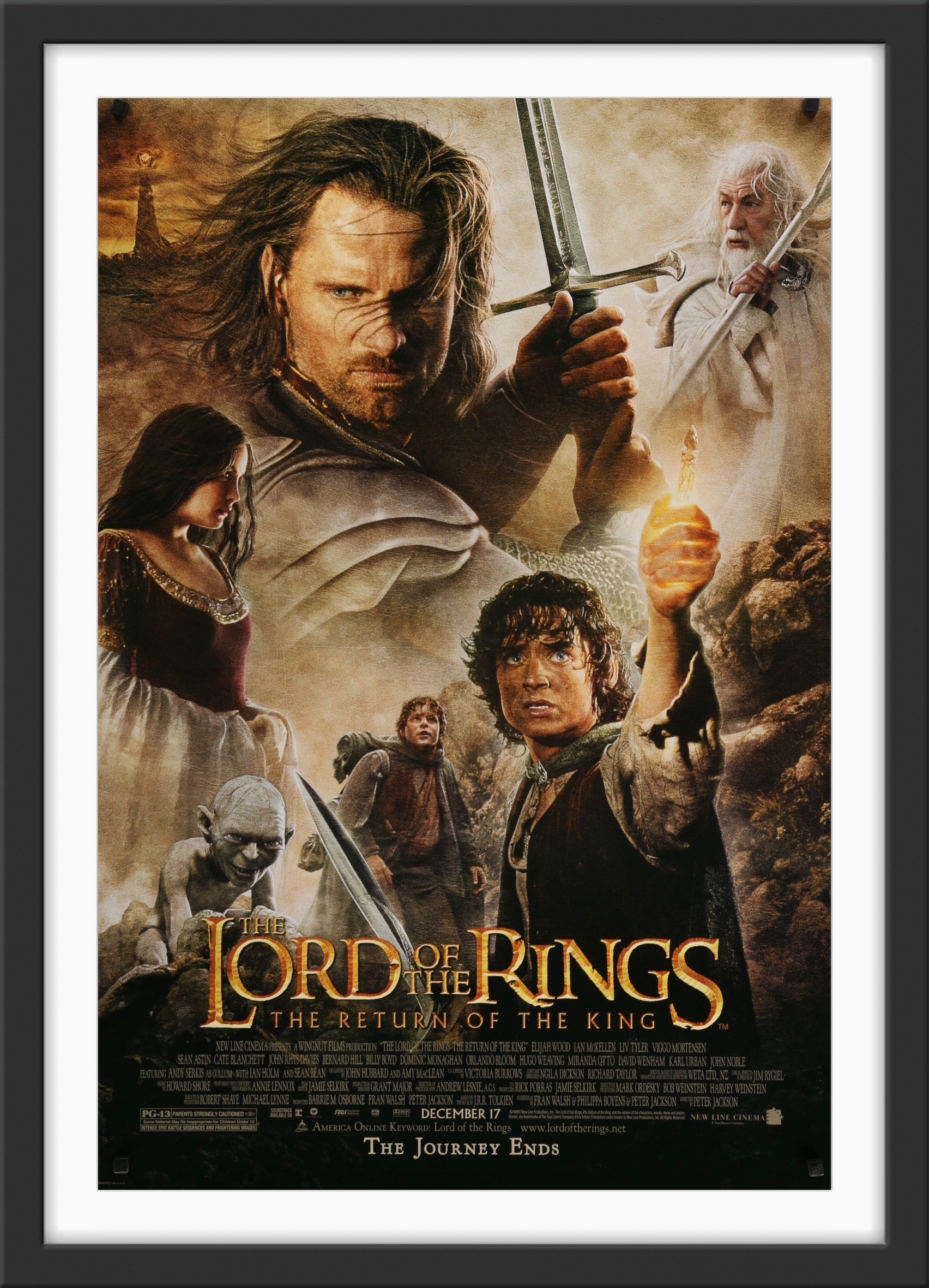 An original movie poster for the film The Lord of the Rings The Return of the King