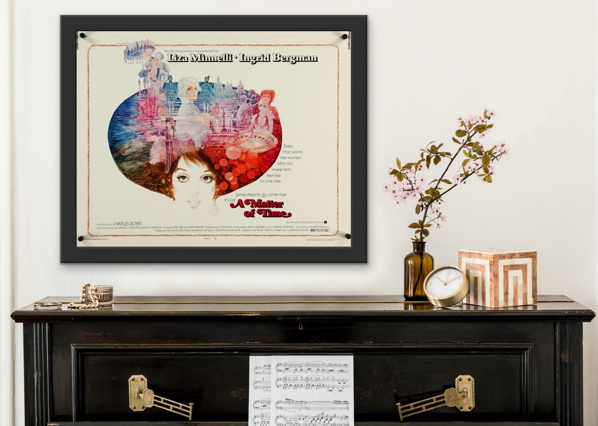 An original movie poster for the Liza Minnelli and Ingrid Bergman film A Matter of Time