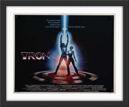 An original movie poster for the film TRON