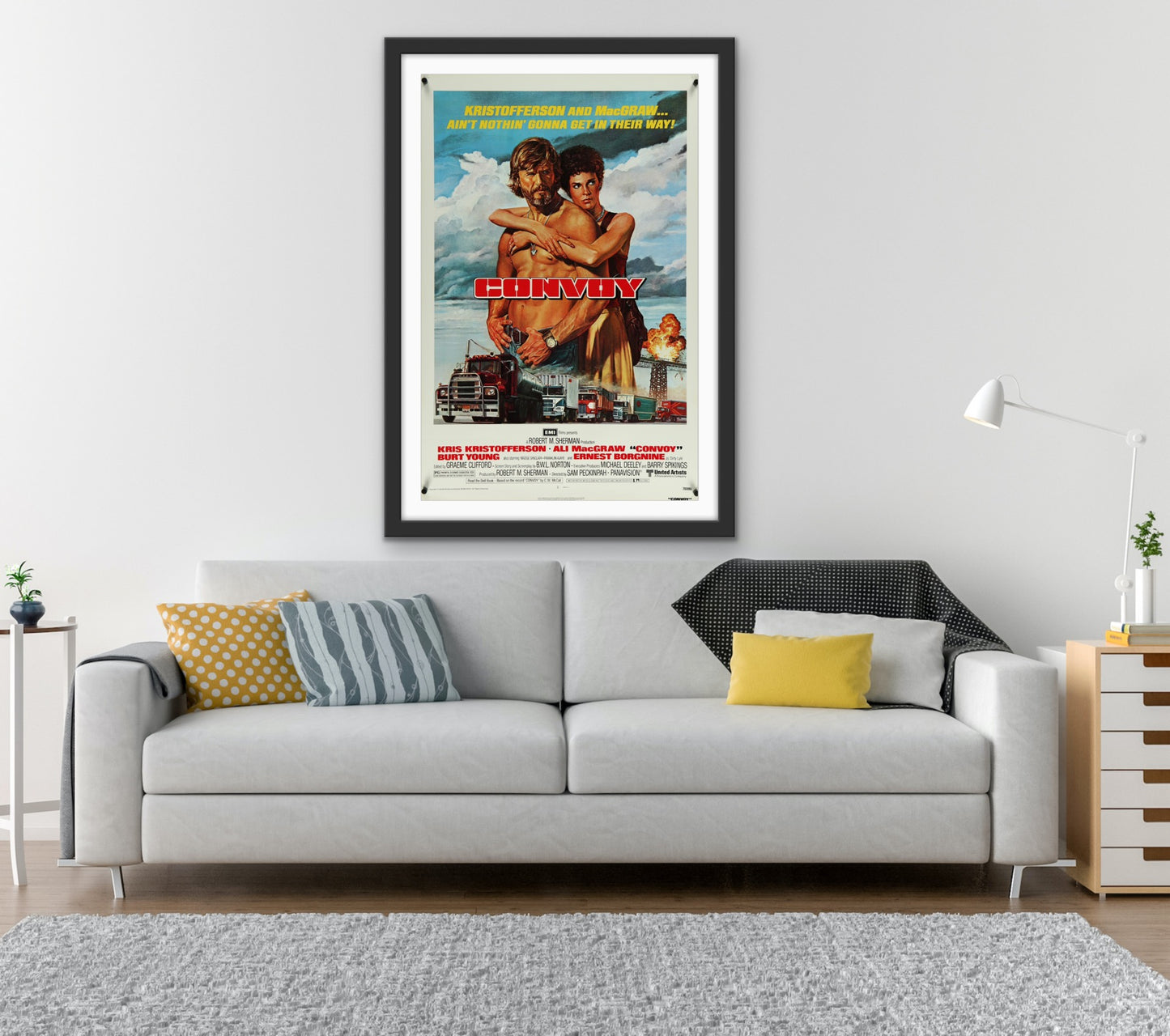 An original movie poster for the film Convoy