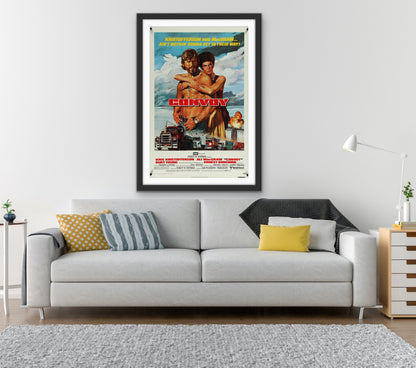 An original movie poster for the film Convoy