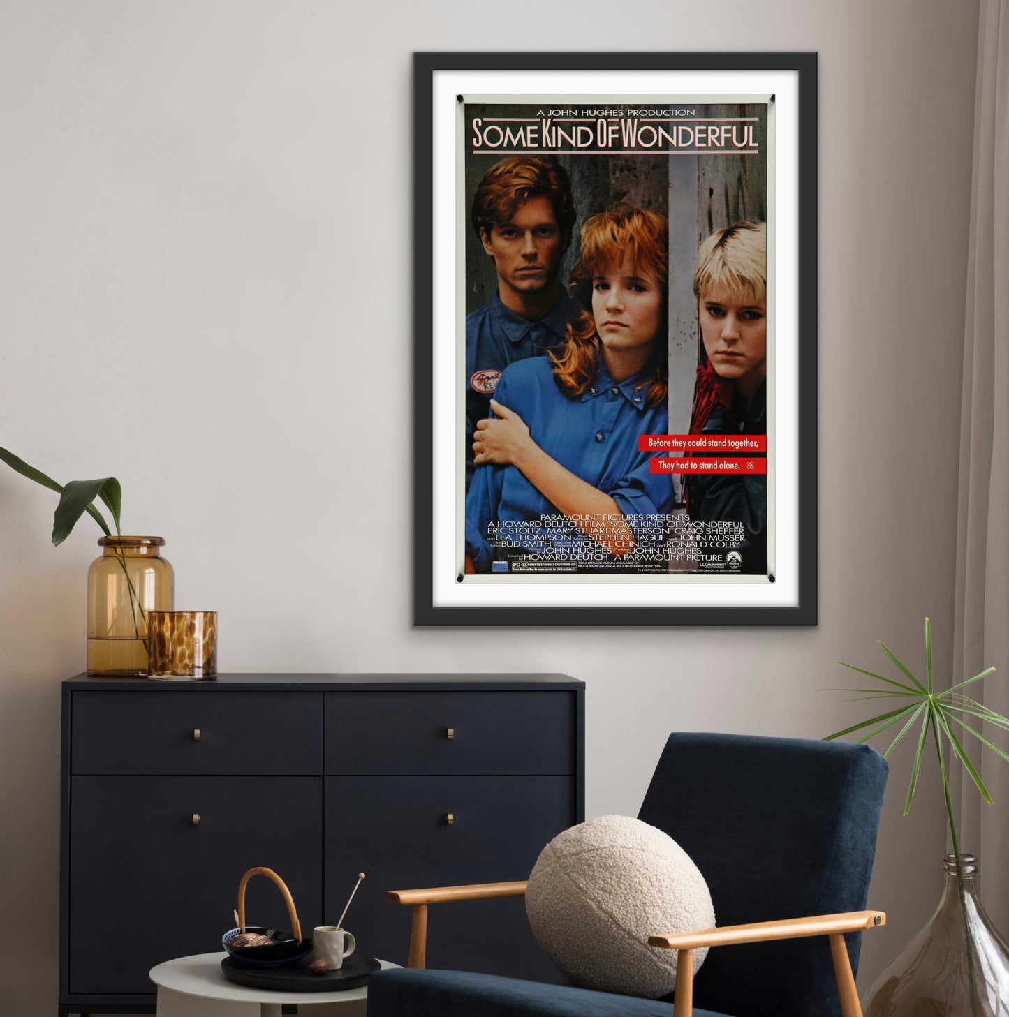 An original movie poster for the John Hughes film Some Kind Of Wonderful