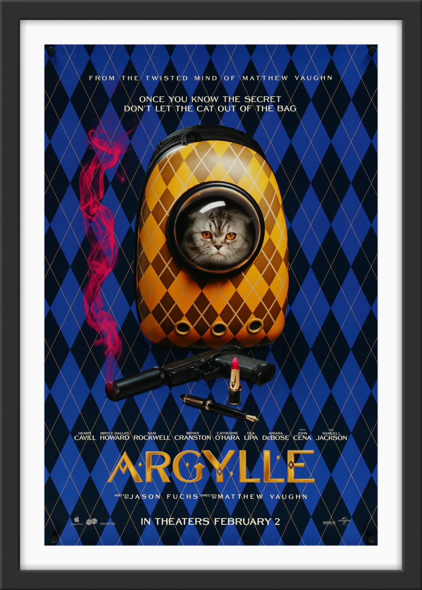 An original movie poster for the film Argylle