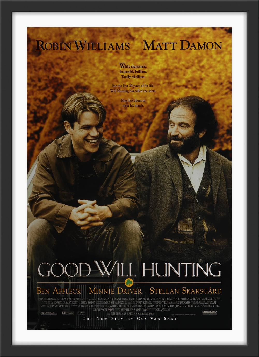 An original movie poster for the film Good Will Hunting