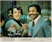 Load image into Gallery viewer, An original 8x10 lobby card for the Sylvester Stallone film Rocky