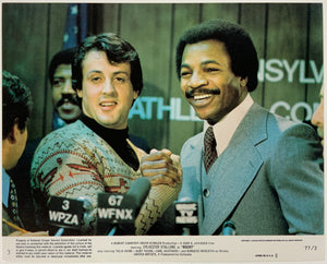 An original 8x10 lobby card for the Sylvester Stallone film Rocky