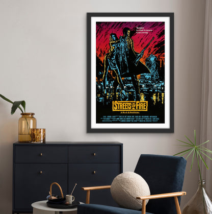 An original movie poster for the film Streets of Fire