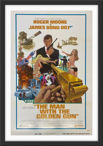 An original movie poster for the James Bond film The Man With The Golden Gun
