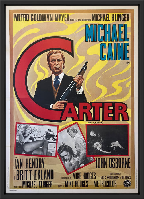 An original Italian movie poster for the film Get Carter