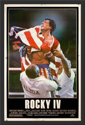 An original movie poster for the Sylvester Stallone film Rocky IV / Rocky 4