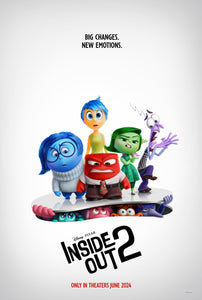An original movie poster for the Pixar film Inside Out 2