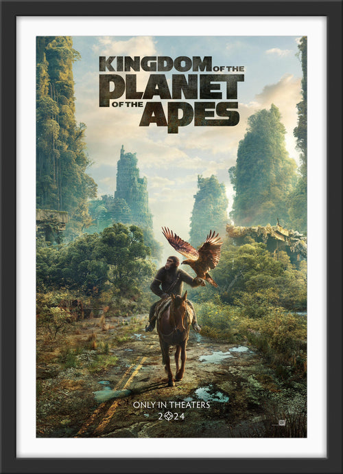 An original movie poster for the film Kingdom of the Planet of the Apes