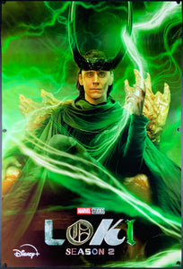 An original movie poster for season 2 of the Marvel Disney+ TV series Loki