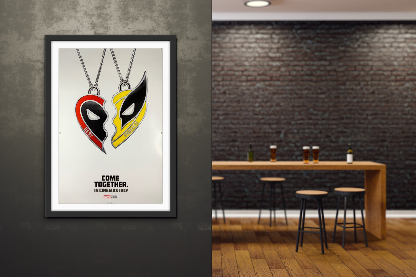 An original movie poster for the film Deadpool and Wolverine (Deadpool 3)